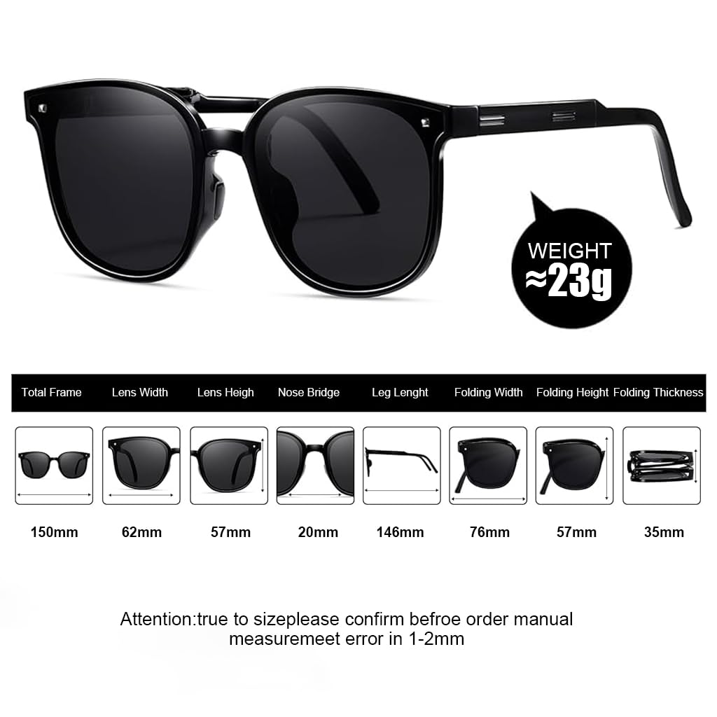 GUSTAVE UV400 Sunglasses for Men Women Stylish Sunglasses Folding Sunglasses for Driving, Daily, Beach Wear, Resort, Women Gift Sunglasses with Travel Storage Case GUSTAVE UV400 Sunglasses for Men Women Stylish Sunglasses Folding Sunglasses for Driving, Daily, Beach Wear, Resort, Women Gift Sunglasses with Travel Storage Case